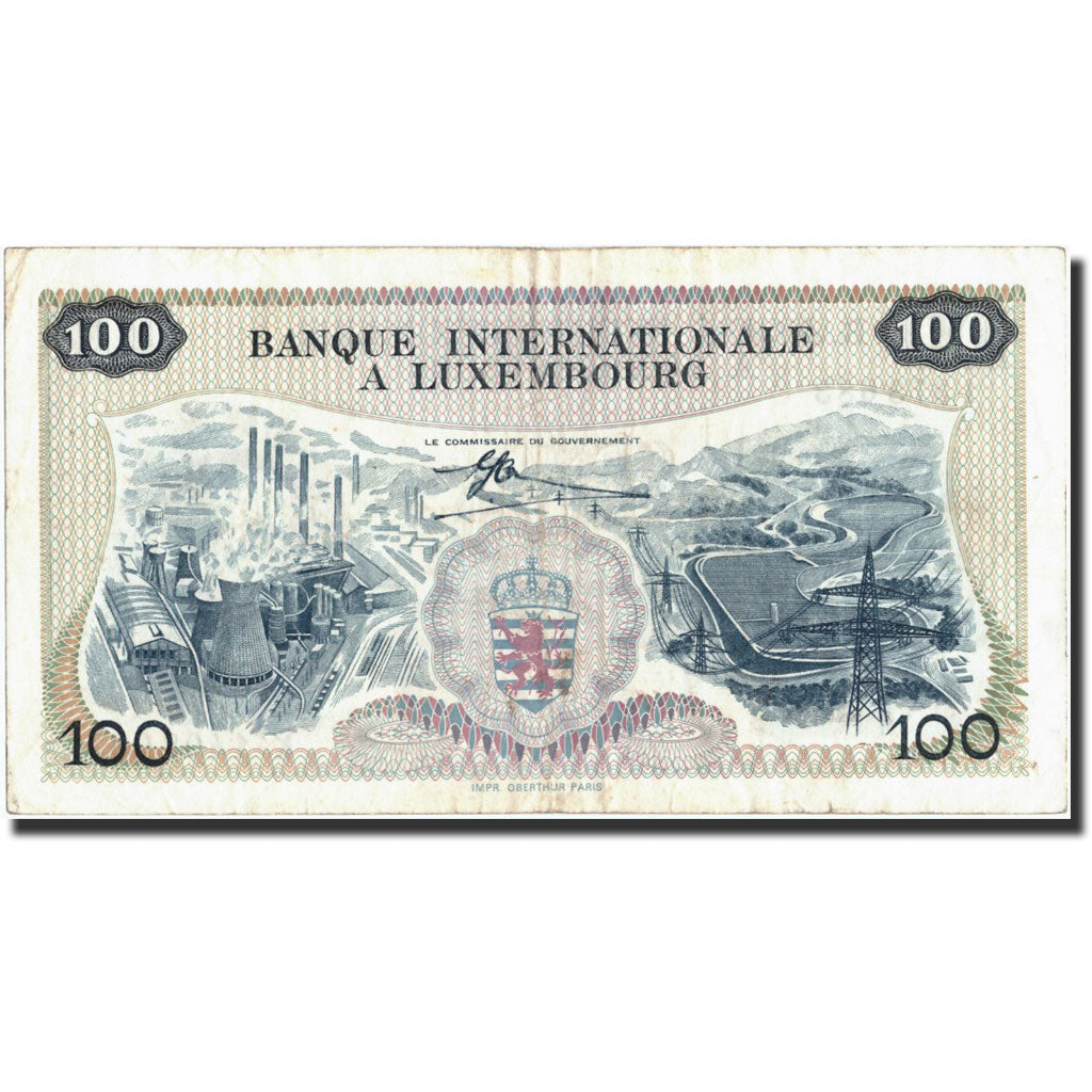 Lussemburgo, 100 Francs, 1968, 1968-05-01, KM:14A, BB