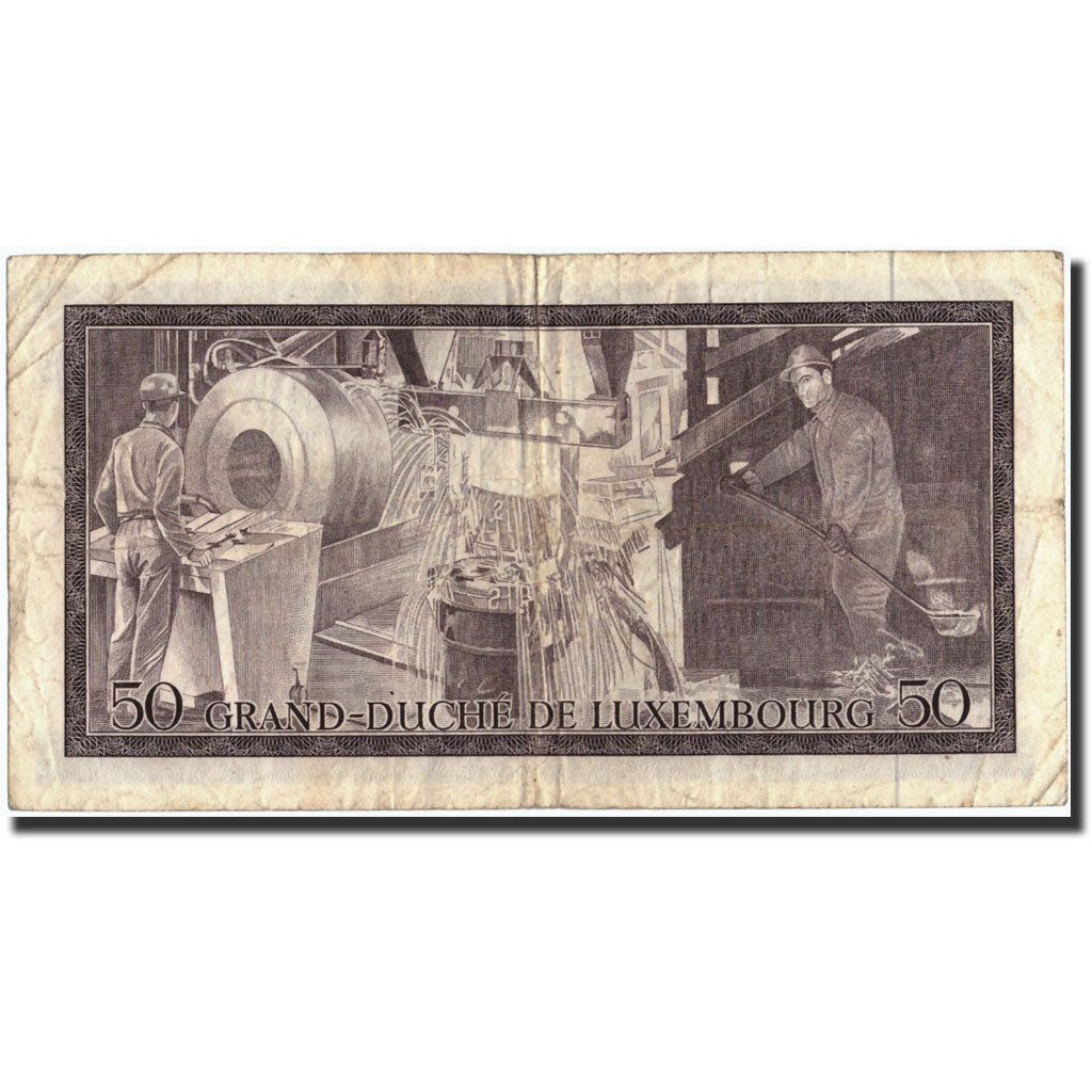 Banknote, Luxembourg, 50 Francs, 1972, 1972-08-25, KM:55a, VF(30-35)