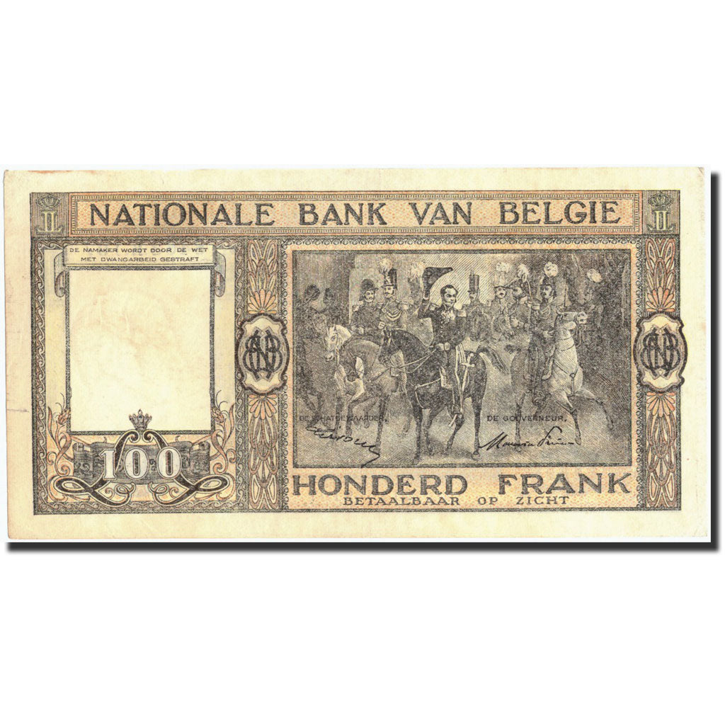 Banconote, Belgio, 100 Francs, 1950, KM:126, 1950-05-12, BB+