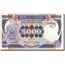 Billete, 5000 Shillings, 1985, Uganda, KM:24a, 1985, MBC+