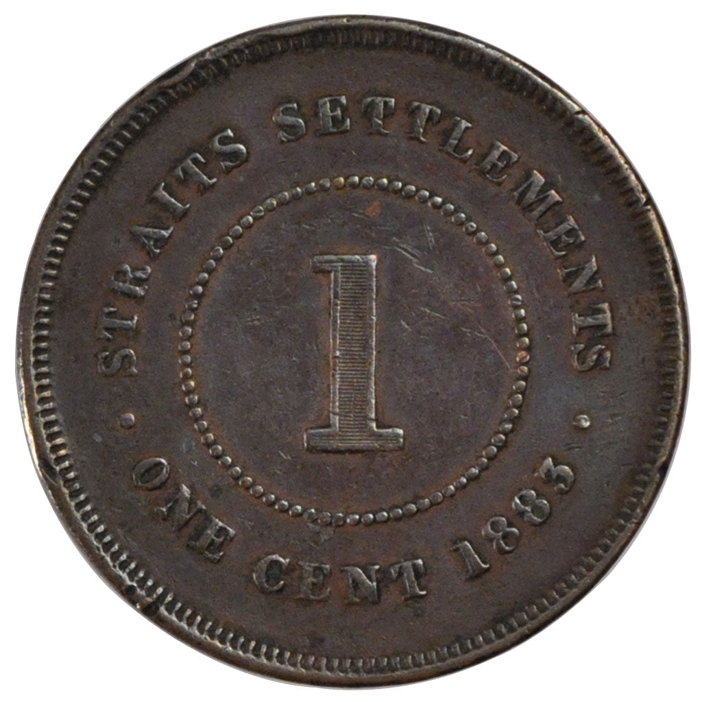 Coin, Straits Settlements, Victoria, Cent, 1883, EF(40-45), Copper, KM:9