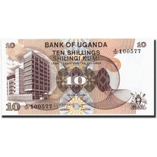 Geldschein, Uganda, 10 Shillings, Undated (1982), Undated, KM:16, UNZ