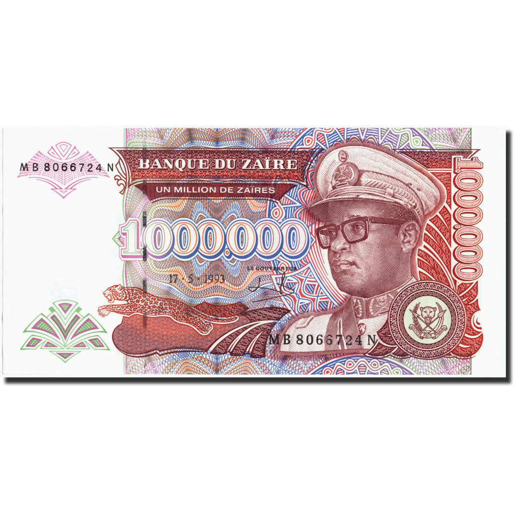 Banconote, Zaire, 1,000,000 Zaïres, 1993, KM:45a, 1993-05-17, FDS