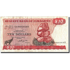 Zimbabwe, 10 Dollars, 1982, KM:3a, 1982, VF(20-25)