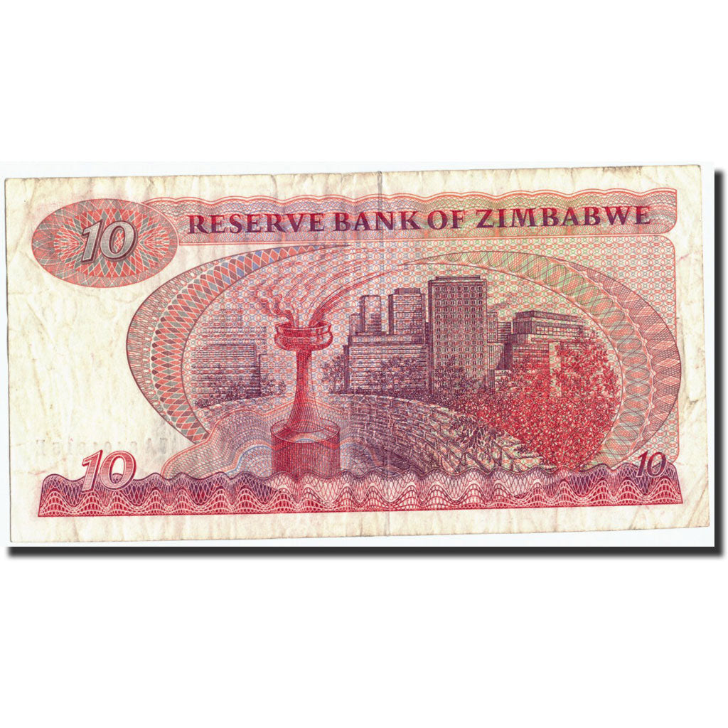 Zimbabue, 10 Dollars, 1982, 1982, KM:3a, BC