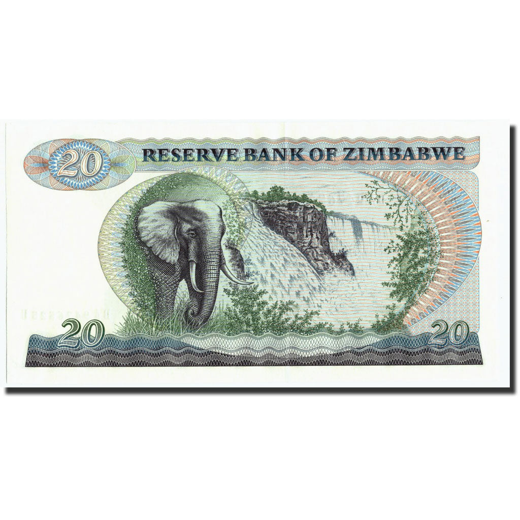 Billete, 20 Dollars, 1983, Zimbabue, KM:4d, 1983, EBC