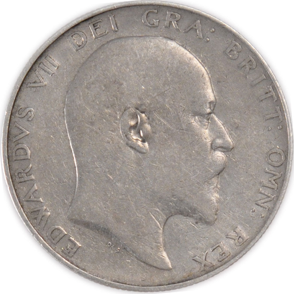 GREAT BRITAIN, 1/2 Crown, 1906, KM #802, VF(30-35), Silver, 32.3, 13.97