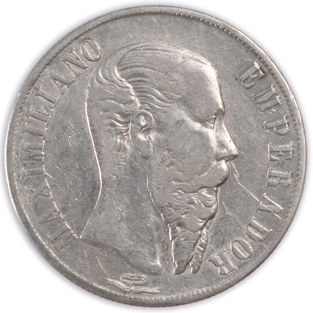 MEXICO, Peso, 1866, Mexico City, KM #388.1, EF(40-45), Silver, 27.02