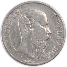 MEXICO, Peso, 1866, Mexico City, KM #388.1, EF(40-45), Silver, 27.02