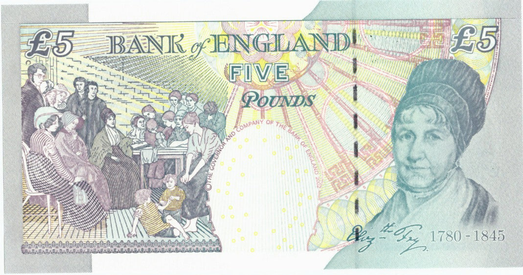 Billete, 5 Pounds, 2002, Gran Bretaña, KM:391c, 2002, UNC