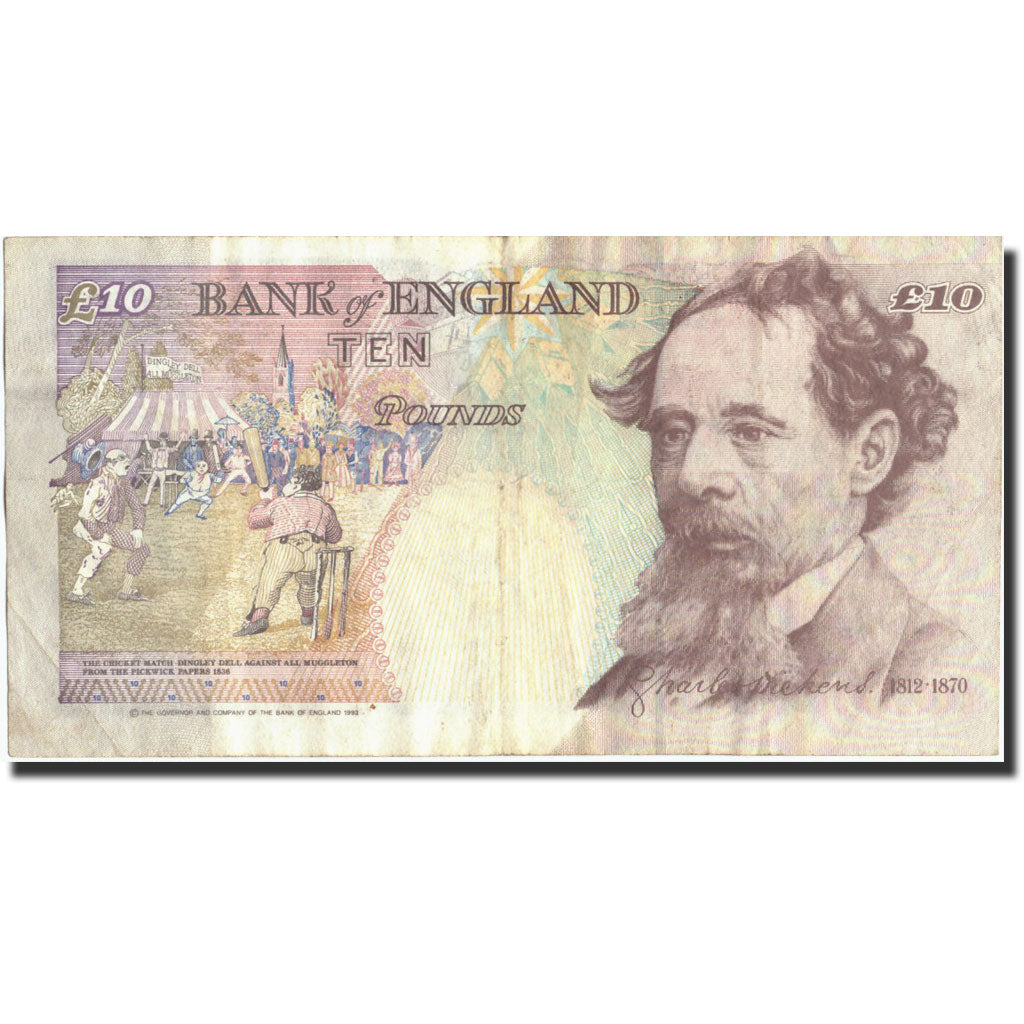 Großbritannien, 10 Pounds, 1993-2000, KM:386a, 1993-2000, S+