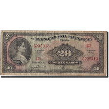 Banknote, Mexico, 20 Pesos, 1965, 1965-02-17, KM:54i, VF(20-25)