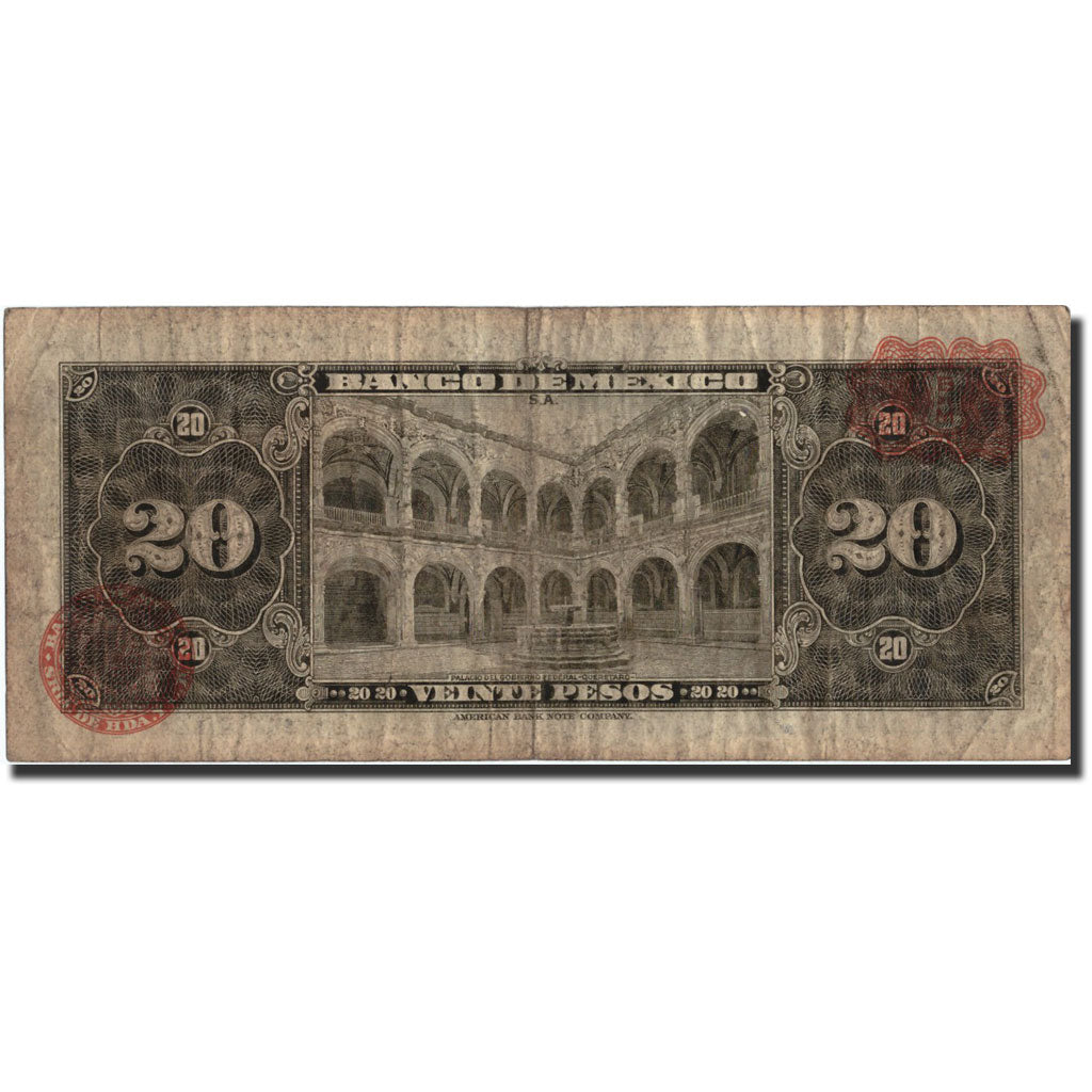 Banconote, Messico, 20 Pesos, 1965, KM:54i, 1965-02-17, MB