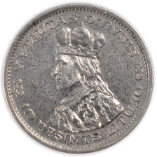 LITHUANIA, 10 Litu, 1936, KM #83, EF(40-45), Silver, 32, 18.13