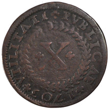PORTUGAL, 10 Reis, X; 1/2 Vinten, 1703, KM #168, VF(20-25), Copper, 14.69