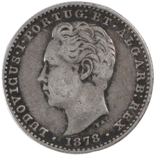 PORTUGAL, 100 Reis, 1878, KM #510, EF(40-45), Silver, 2.48