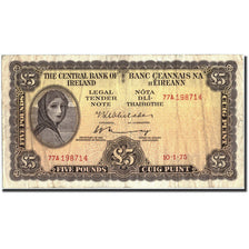 Irlanda - República, 5 Pounds, 1975, KM:65r1, 1975-01-10, BC