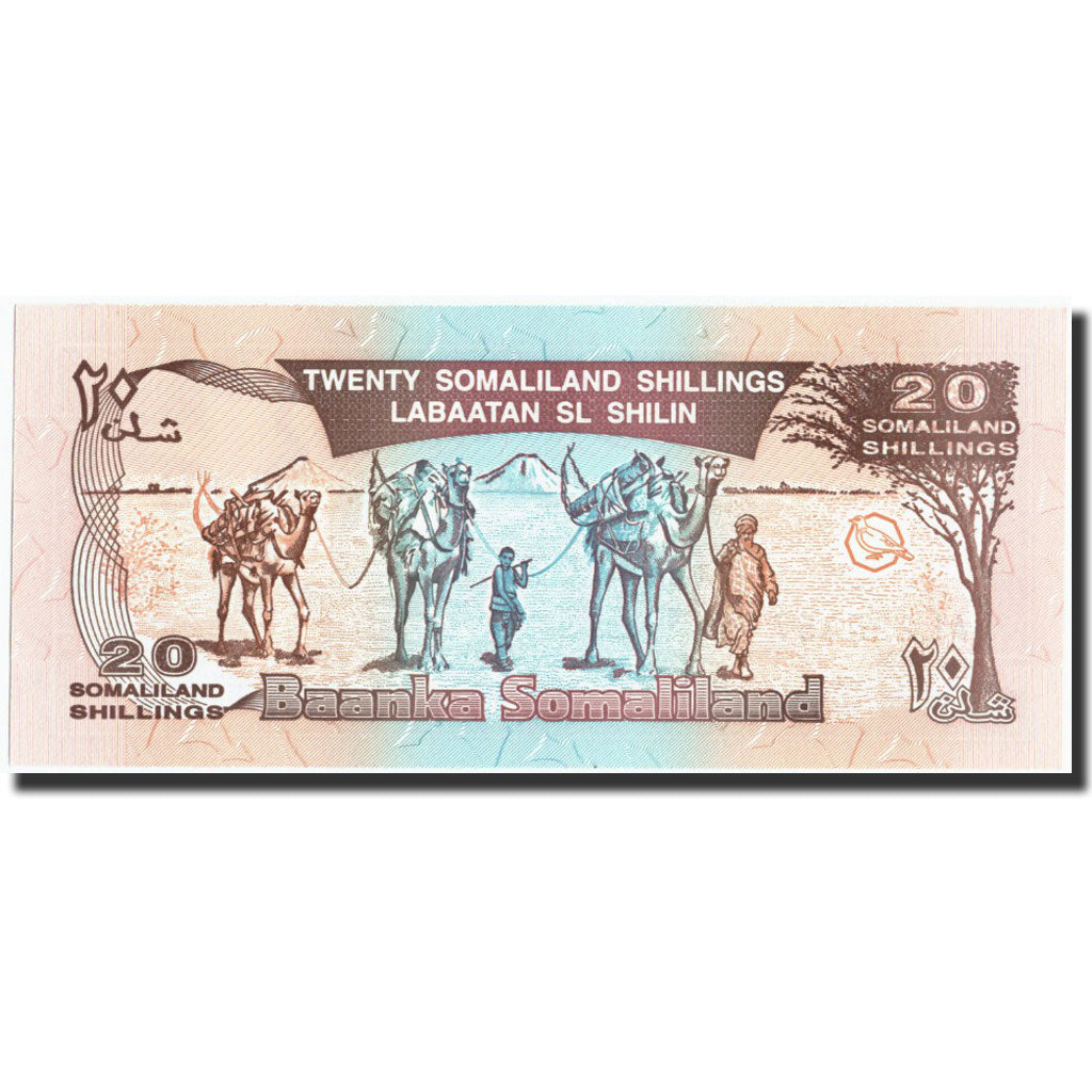 Biljet, Somalië, 20 Shilin = 20 Shillings, 1996, 1996, KM:33b, NIEUW