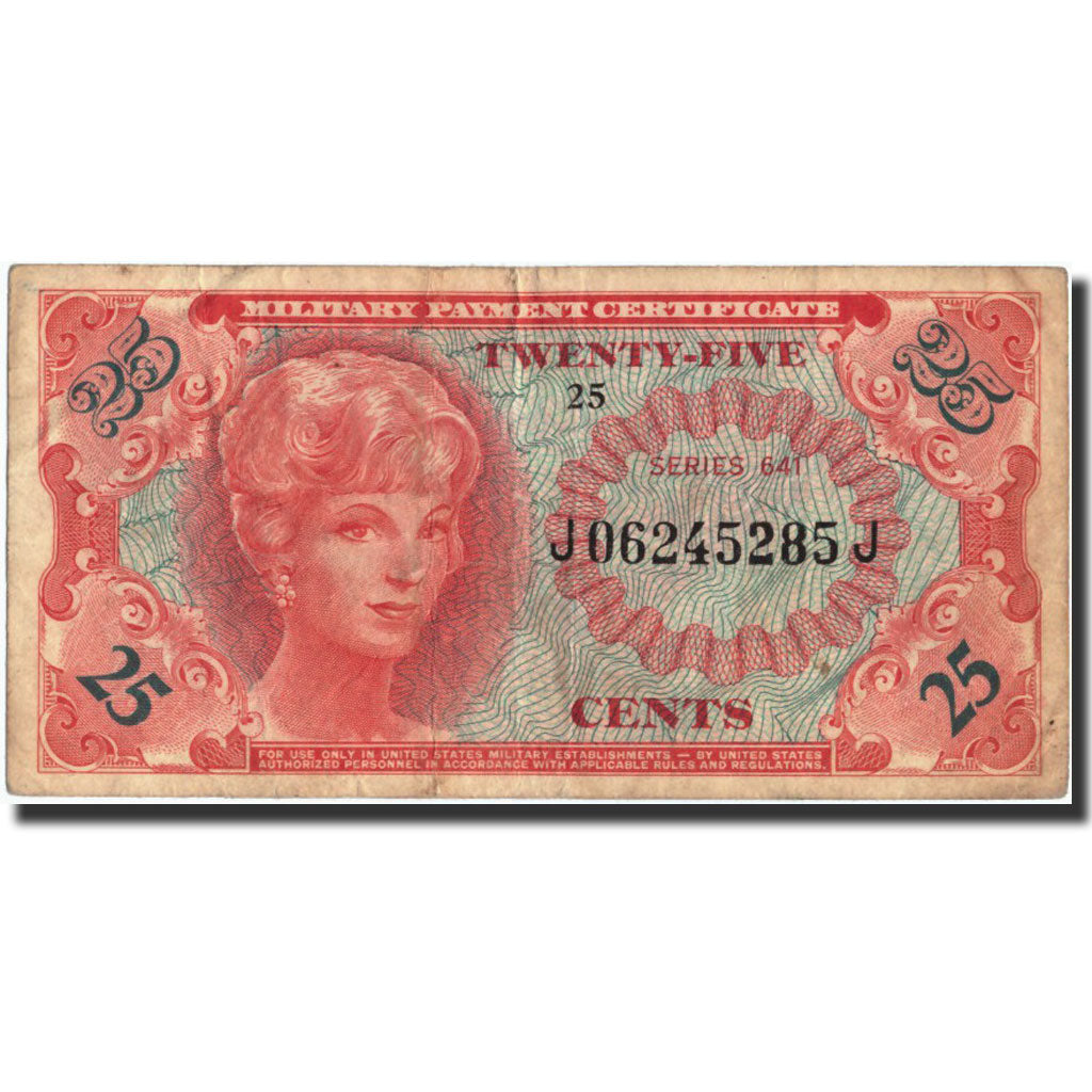 Stati Uniti, 25 Cents, Undated (1965), KM:M59a, B