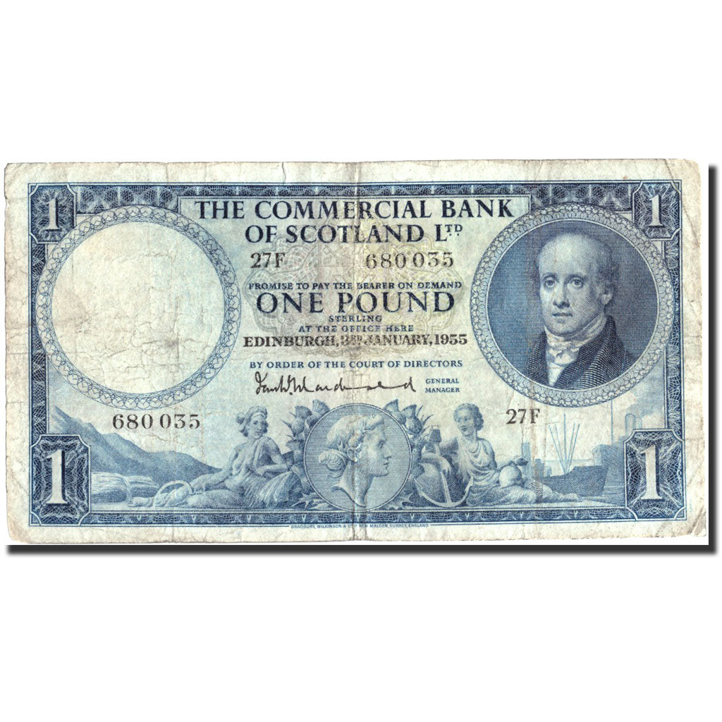 Scotland, 1 Pound, 1955, KM:S336, 1955-01-03, TB