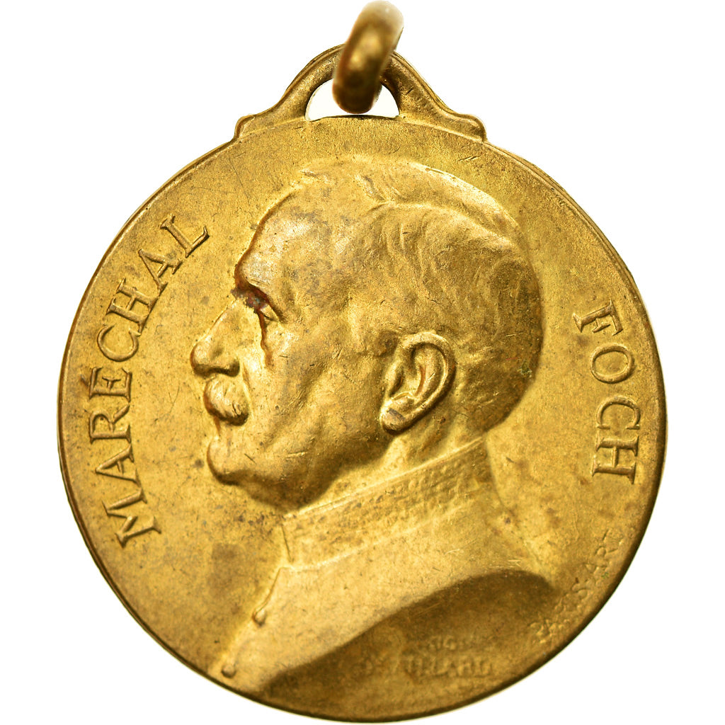 France, Medal, Maréchal Foch, Commandant des Armées, 1918, Aug.Maillard