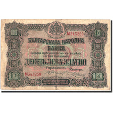 Billet, Bulgarie, 10 Leva Zlatni, undated (1917-1919), Undated, KM:22a, TB+