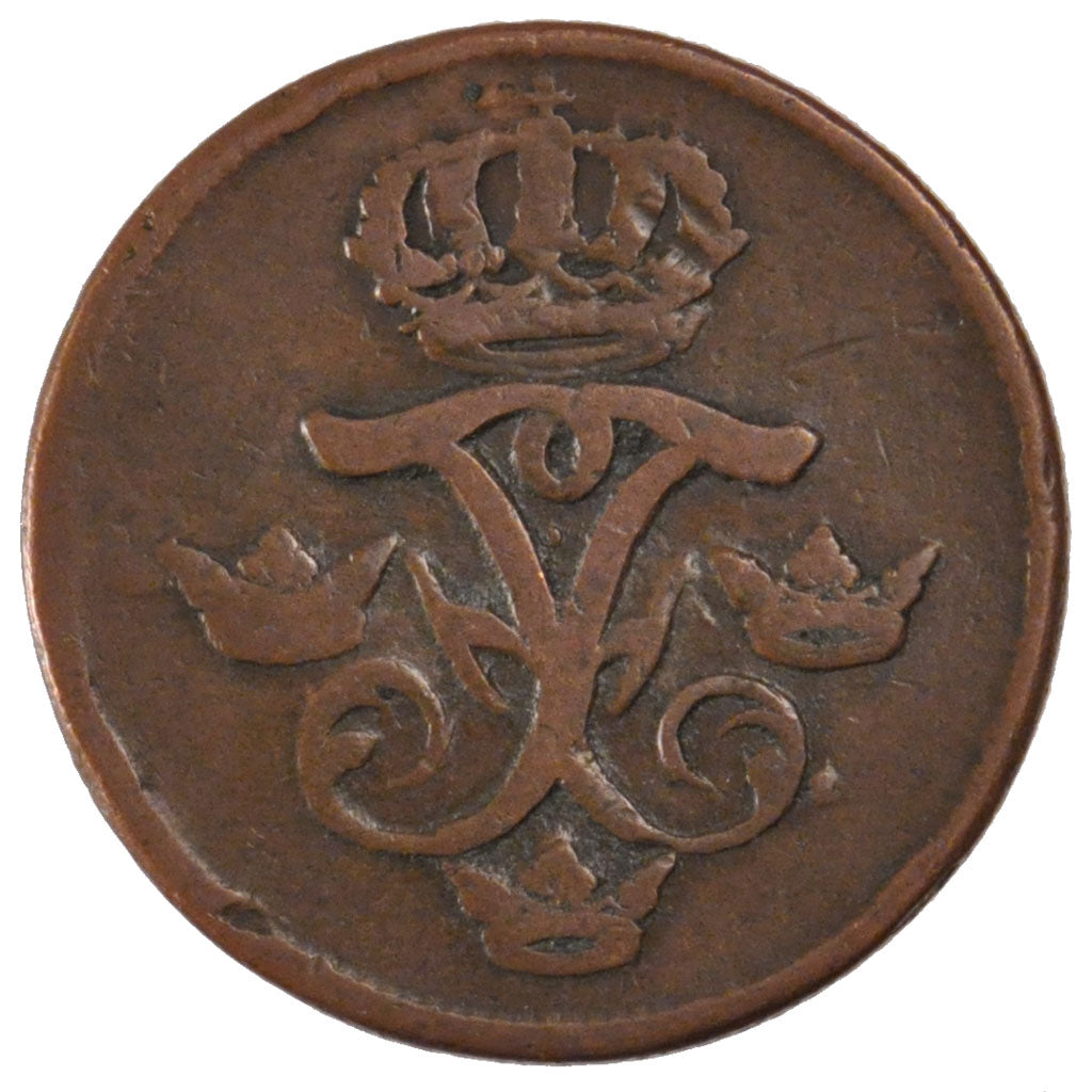 SWEDEN, Ore, S.M., 1742, KM #416.1, EF(40-45), Copper, 14.85