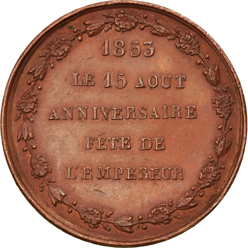Francia, medalla, Napoléon III, Anniversaire Fête de l'Empereur, History
