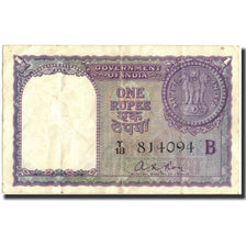 Billete, 1 Rupee, 1957, India, KM:75c, 1957, MBC