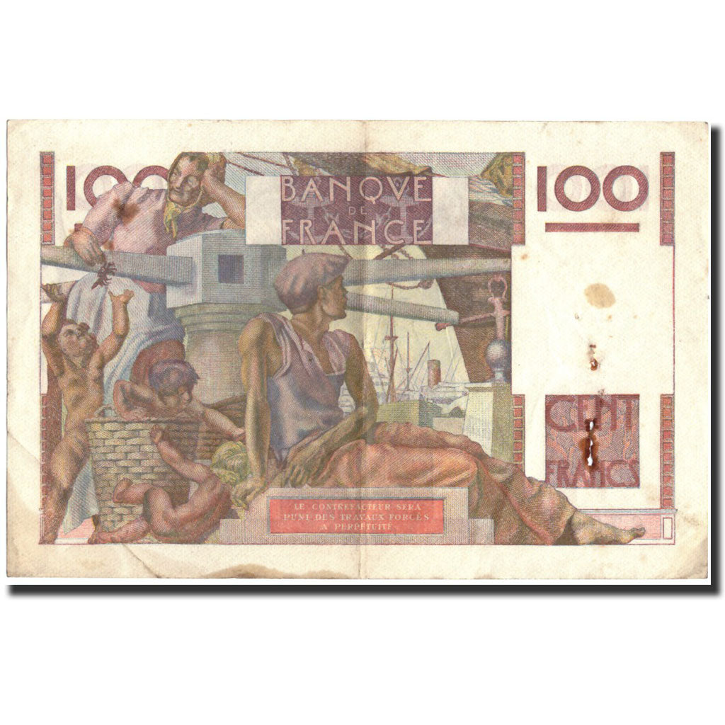 Billete, Francia, 100 Francs, 1946, 1946-04-18, MC, Fayette:28.3, KM:128a
