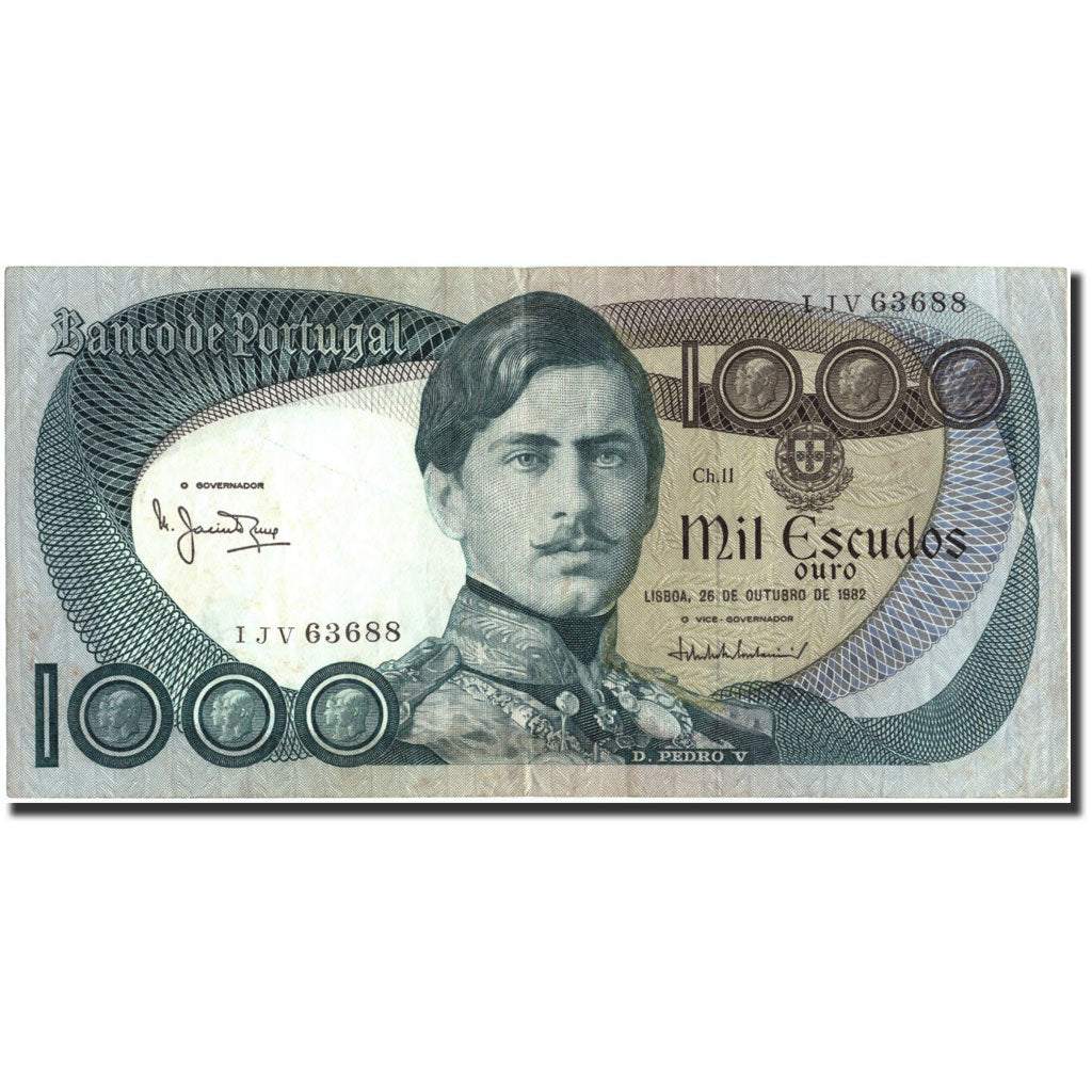 Billete, 1000 Escudos, 1982, Portugal, KM:175e, 1982-10-26, MBC+
