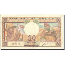 Belgio, 50 Francs, 1948, KM:133a, 1948-06-01, BB+
