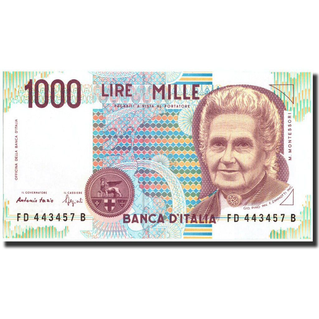 Banknote, Italy, 1000 Lire, 1990, 1990, KM:114b, UNC(65-70)