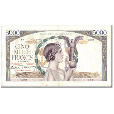 Banknot, Francja, 5000 Francs, 1939, 1939-06-08, EF(40-45), Fayette:46.7, KM:97a