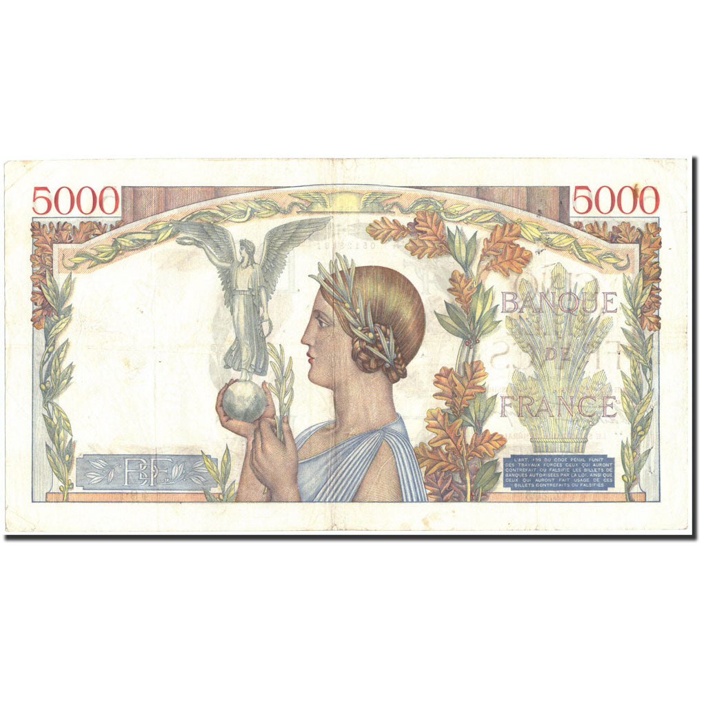 Billet, France, 5000 Francs, 1939, 1939-06-08, TTB, Fayette:46.7, KM:97a