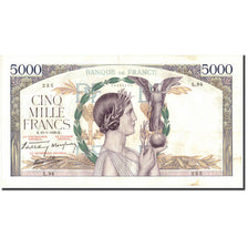 Biljet, Frankrijk, 5000 Francs, 1939, 1939-01-19, TB+, Fayette:46.2, KM:97a