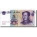 Banconote, Cina, 5 Yüan, 1999, KM:1968, 1999, BB+