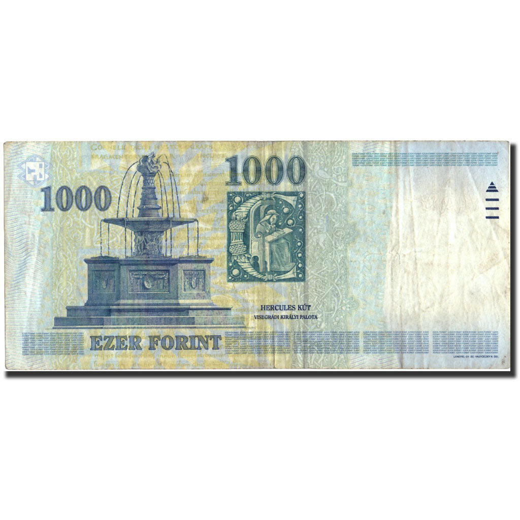 Biljet, Hongarije, 1000 Forint, 2002, 2002, KM:189a, TTB