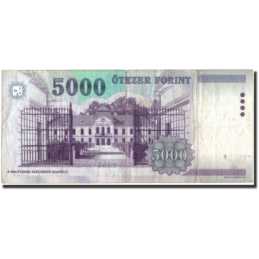 Hungary, 5000 Forint, 1999, 1999, KM:182a, VF(30-35)