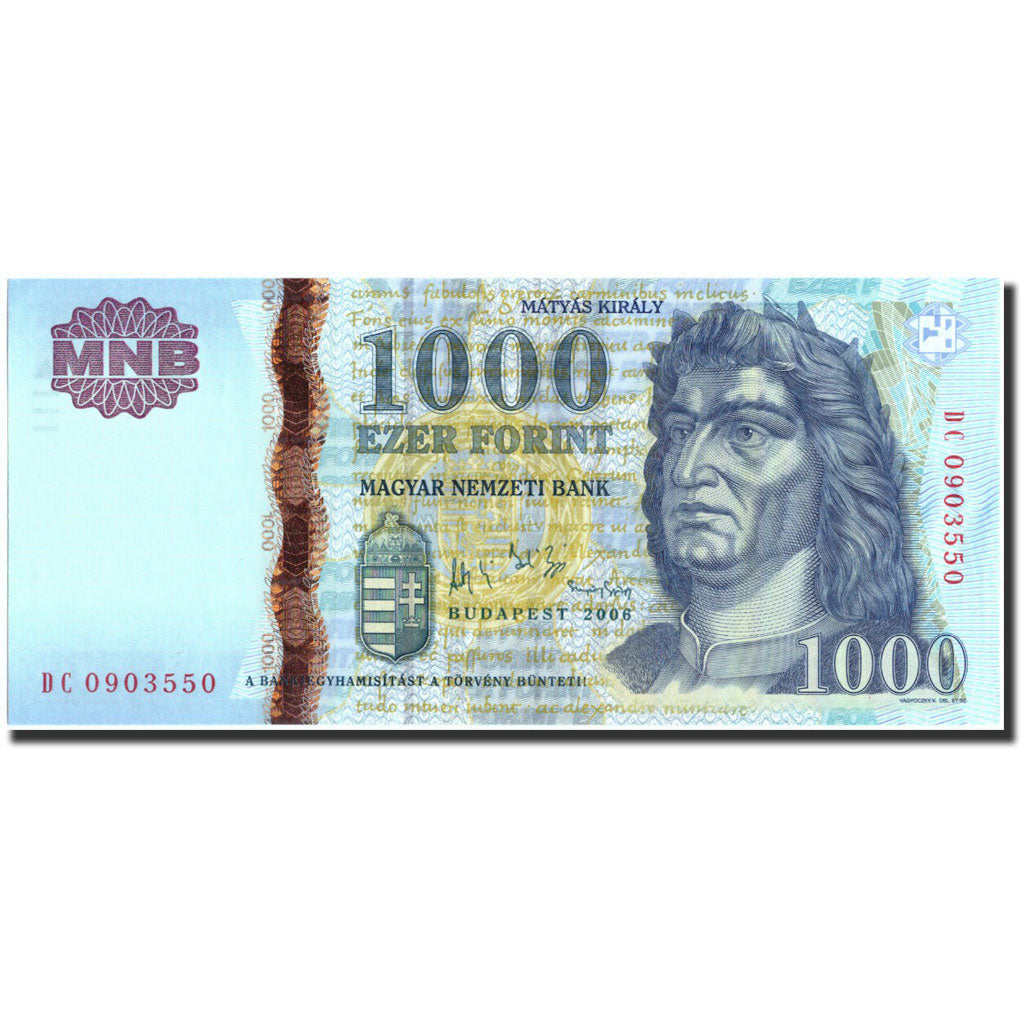 Banknot, Węgry, 1000 Forint, 2006, 2006, KM:195b, UNC(63)