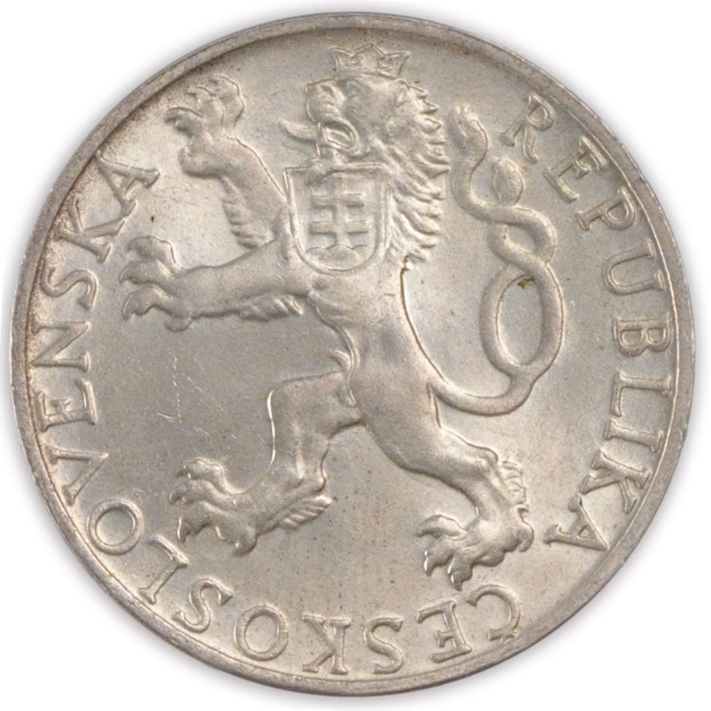Coin, Czechoslovakia, 50 Korun, 1948, MS(60-62), Silver, KM:25