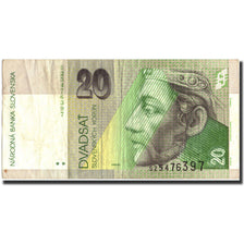 Geldschein, Slowakei, 20 Korun, 2001, 2001-08-31, KM:20e, SS+