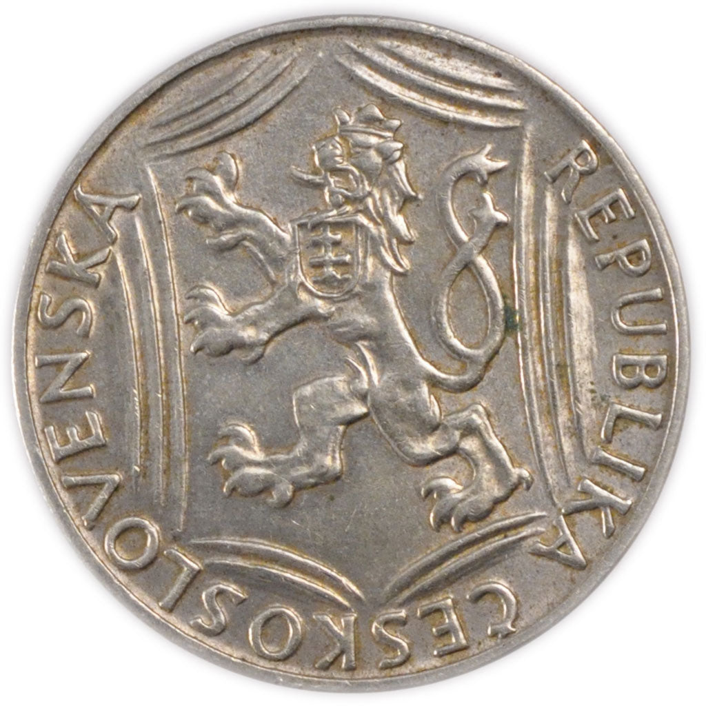 CZECHOSLOVAKIA, 100 Korun, 1948, KM #27, AU(55-58), Silver, 31, 14.08