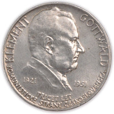 CZECHOSLOVAKIA, 100 Korun, 1951, KM #33, MS(60-62), Silver, 31, 14.01