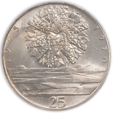 Coin, Czechoslovakia, 25 Korun, 1970, MS(60-62), Silver, KM:69