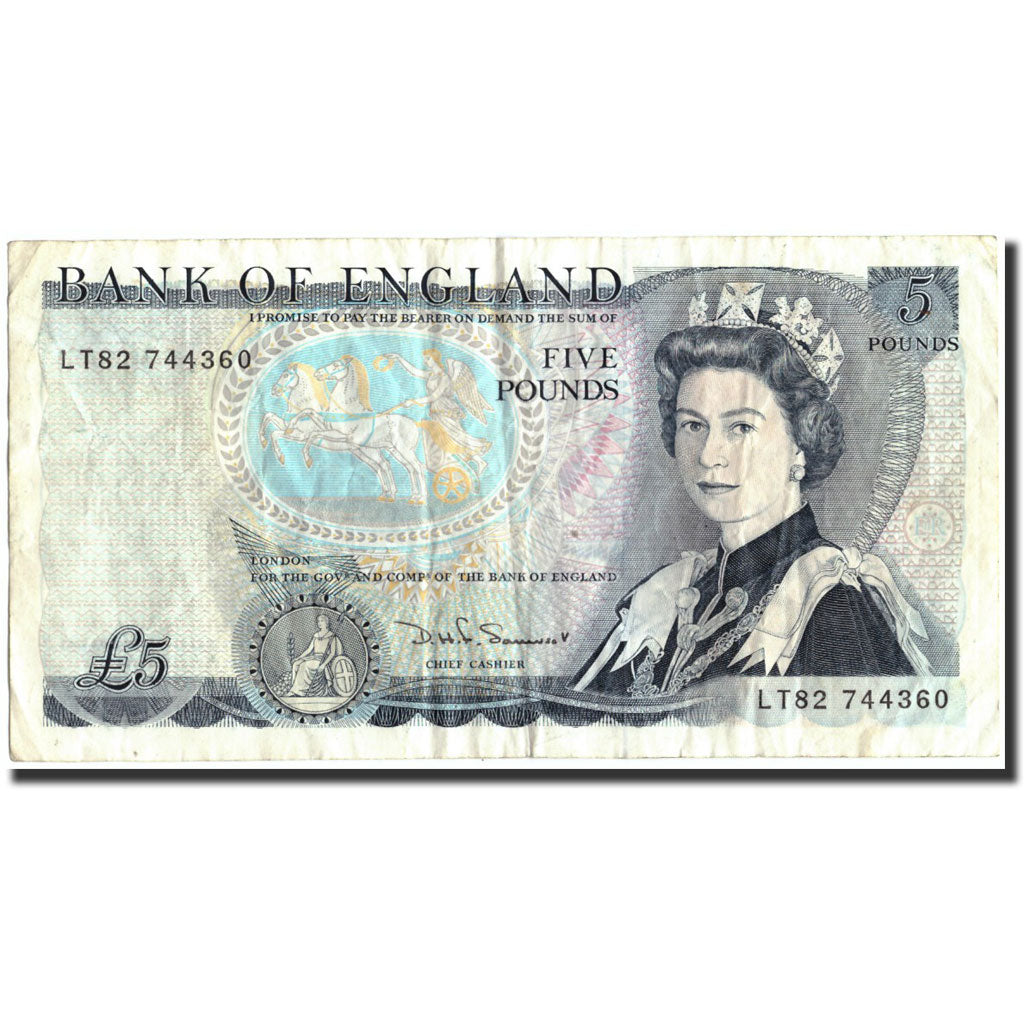 Banconote, Gran Bretagna, 5 Pounds, Undated (1973-80), KM:378c, Undated, MB