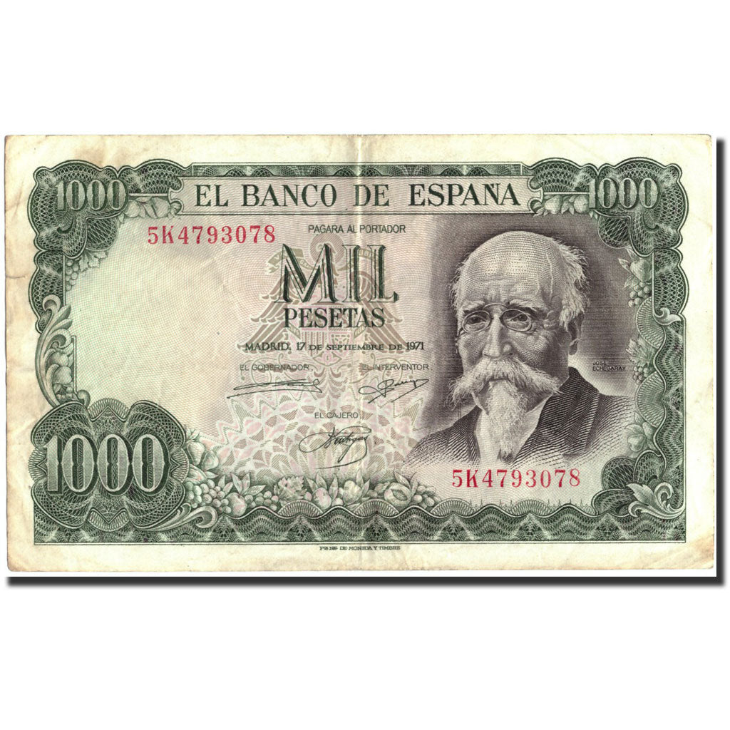 Geldschein, Spanien, 1000 Pesetas, 1971, 1971-09-17, KM:154, SS