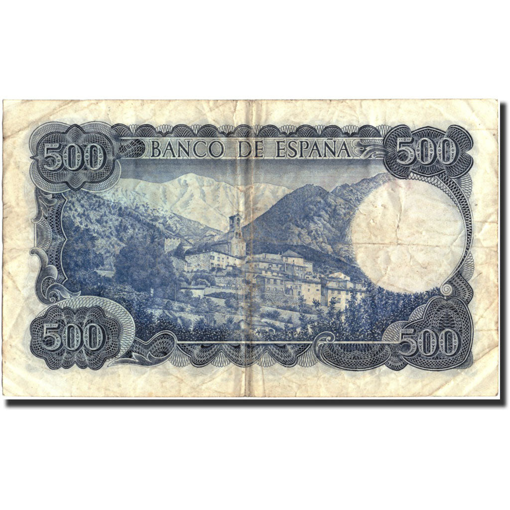 Banknot, Hiszpania, 500 Pesetas, 1971, 1971-07-23, KM:153a, VF(30-35)