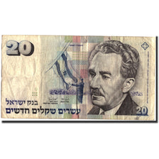 Banknote, Israel, 20 New Sheqalim, 1987, 1987, KM:54b, VF(20-25)