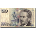 Banknote, Israel, 20 New Sheqalim, 1987, 1987, KM:54b, VF(20-25)